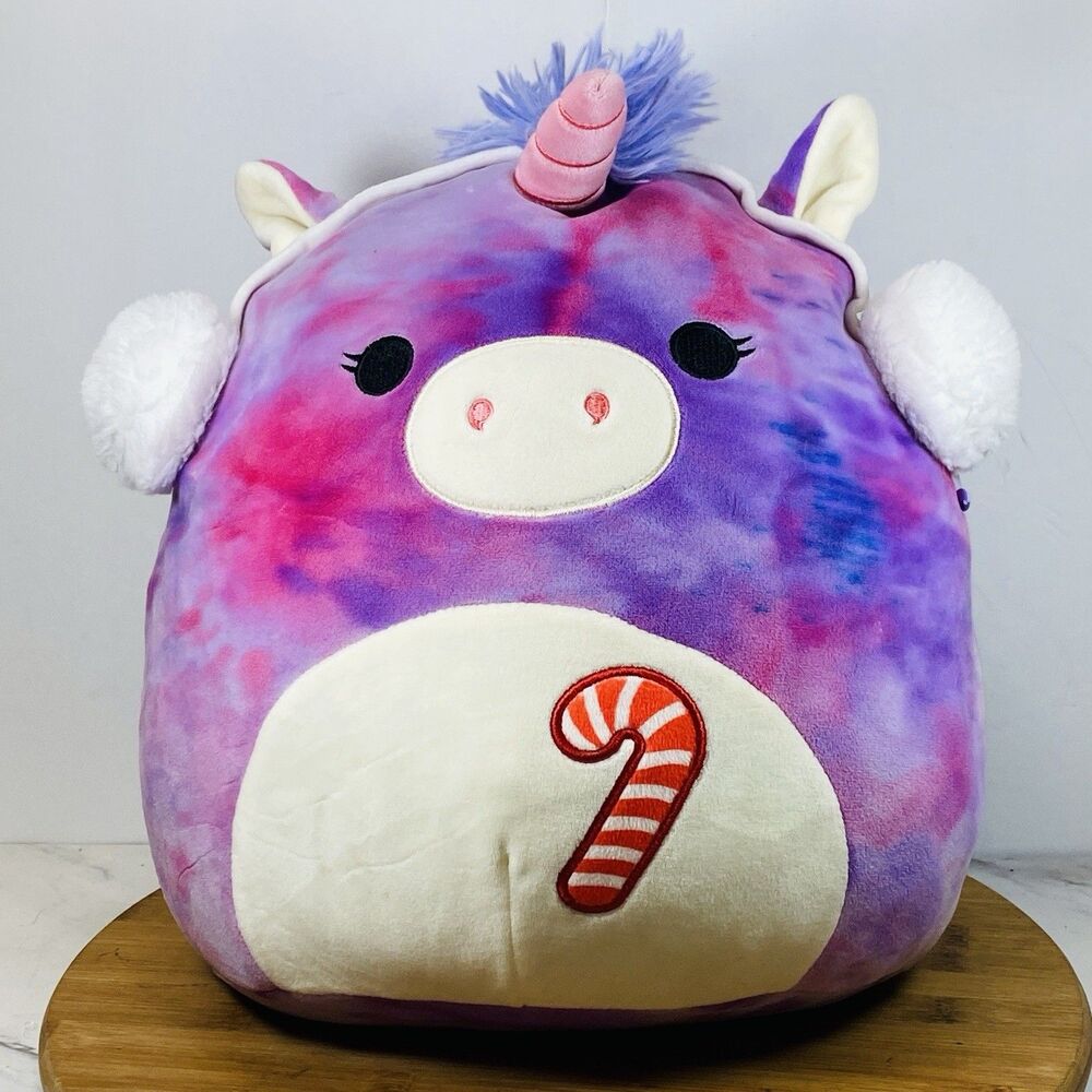 squishmallow Lola Pegasus Unicorn Candy Cane 12”
